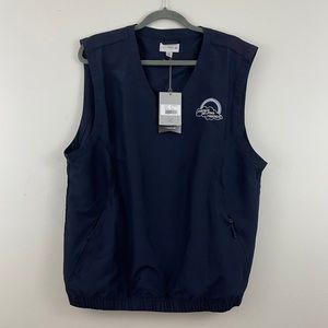 NWT Cutter & Buck WindTec Navy Blue Golf Vest